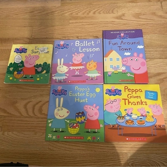 Peppa Pig Book Bundle Easter Surprise Ballet Lesson Easter Egg Hunt Ballet - Picture 2 of 5